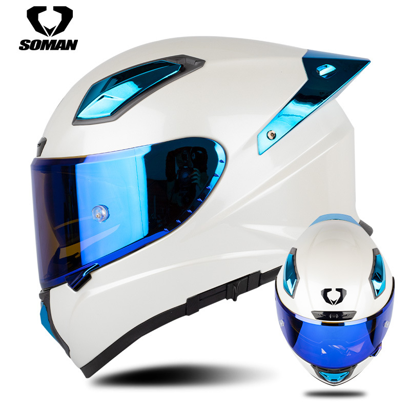 Carbon Fiber Lightweight Motorcycle Helmet - Мотоциклетный шлем Soman из углеродного волокна,