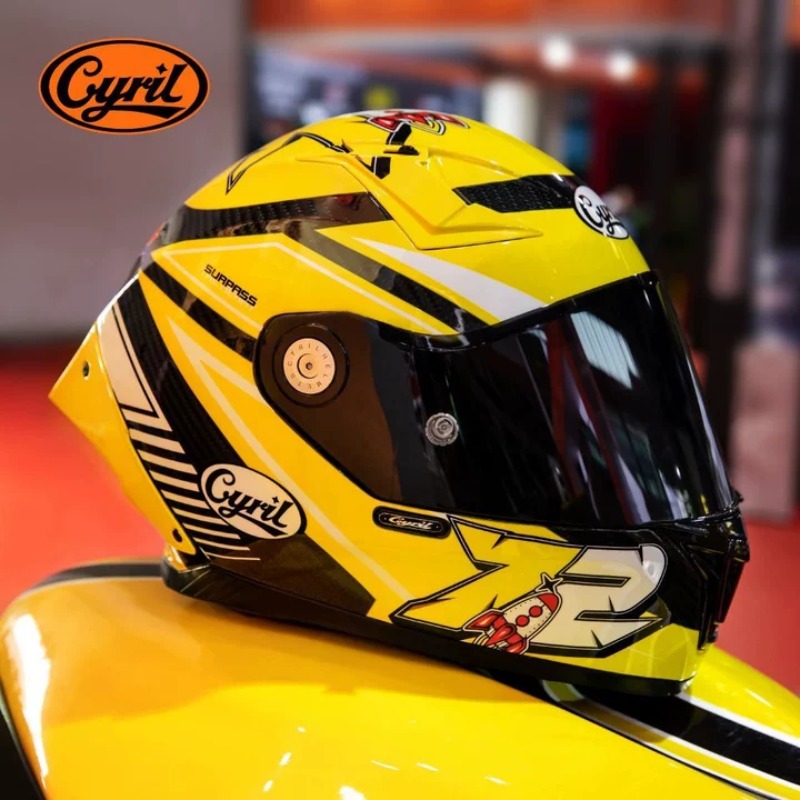 Carbon Fiber Lightweight Motorcycle Helmet - Мотошлем CYRIL из карбонового волокна, полнолицевой,