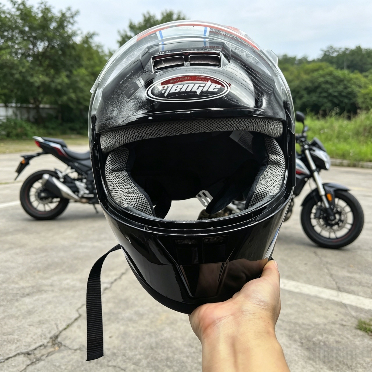 Dual Visor Motorcycle Racing Helmet - Мотошлем-интеграл с двойным визором, гоночный, противотуманный,