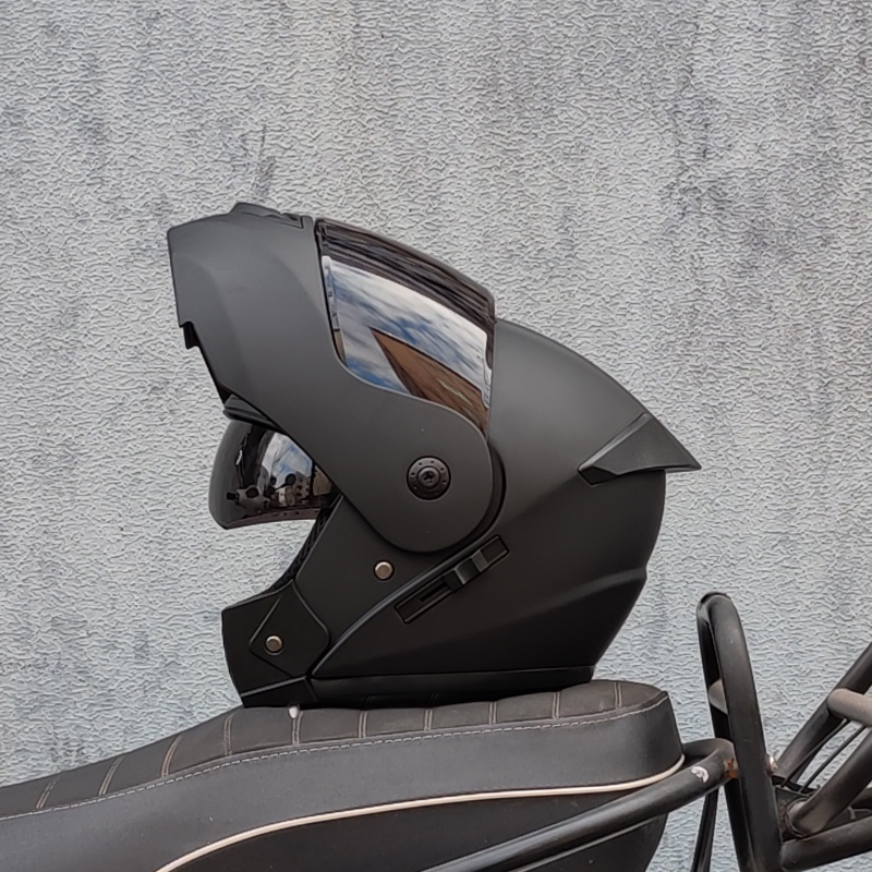 Dual Visor Motorcycle Racing Helmet - ORZ новейший одобренный DOT безопасный модульный