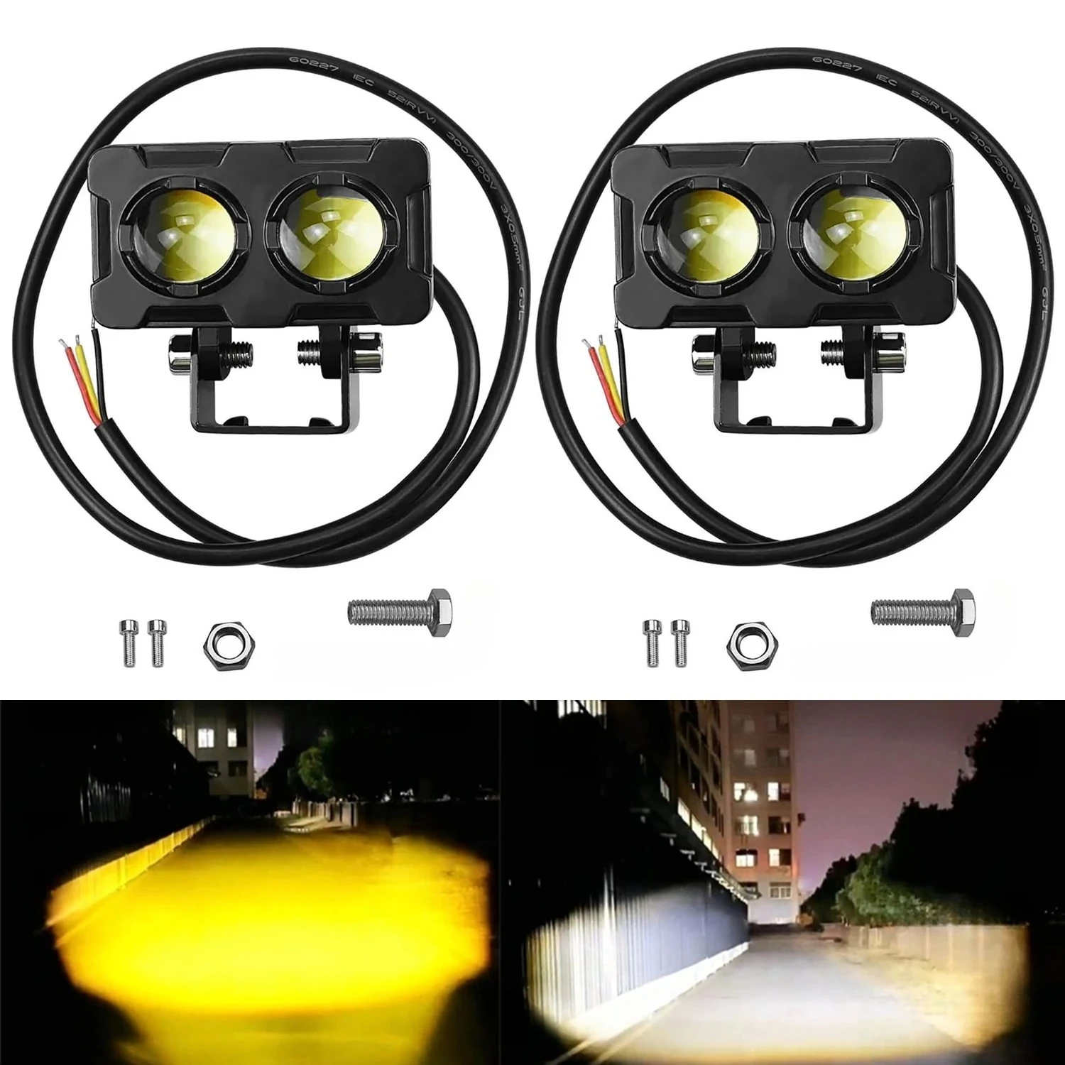 Atv Parts - 1/2 шт. мотоциклетные светодиодные противотуманные фары