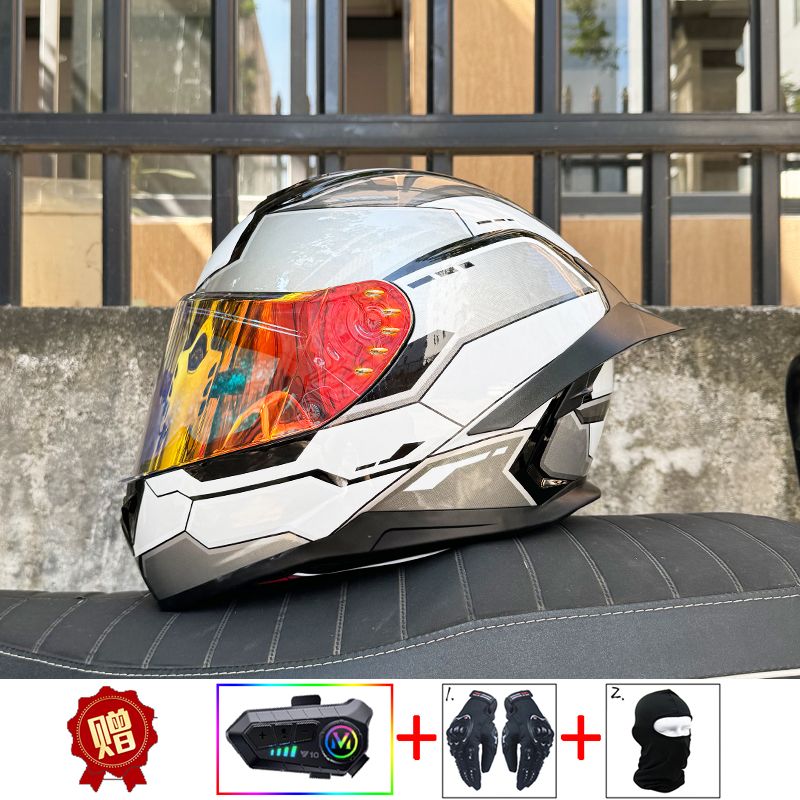 Мотоциклетный шлем ORZ с Bluet – обзор и цена Full Face Motorcycle Helmet With Bluetooth
