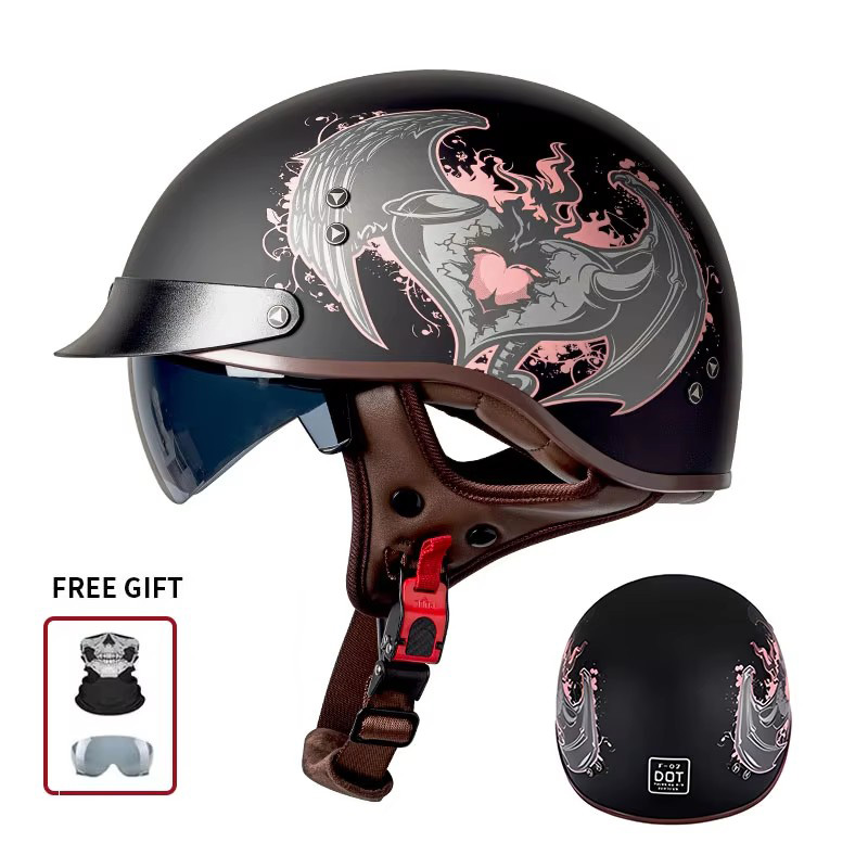 Винтажный мотоциклетный шлем с – обзор и цена Vintage Open Face Retro Helmet