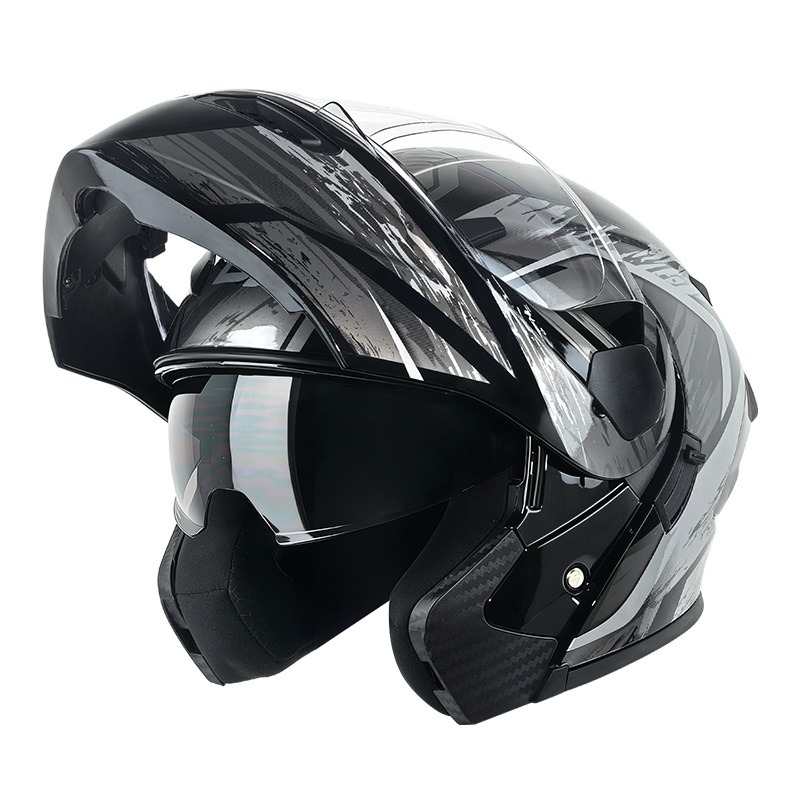 Мотоциклетный шлем с двойным в – обзор и цена Modular Flip Up Motorcycle Helmet Dot Approved