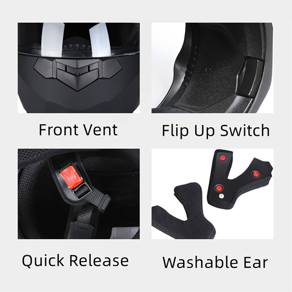 Модульный мотоциклетный шлем с – обзор и цена Modular Flip Up Motorcycle Helmet Dot Approved