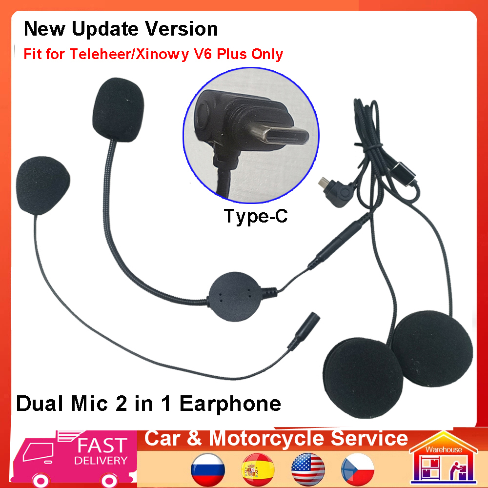 Наушники-гарнитура Type-C 2-в- – обзор и цена Universal Motorcycle Helmet Intercom Headset