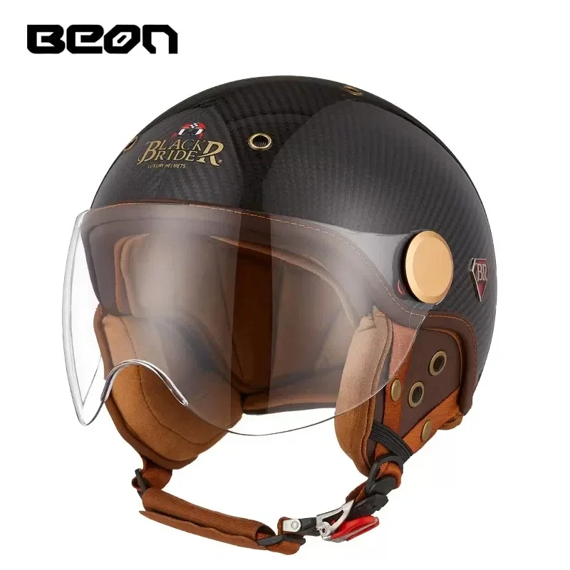 BEON BR13 Ретро полушлем с отк – обзор и цена Vintage Open Face Retro Helmet
