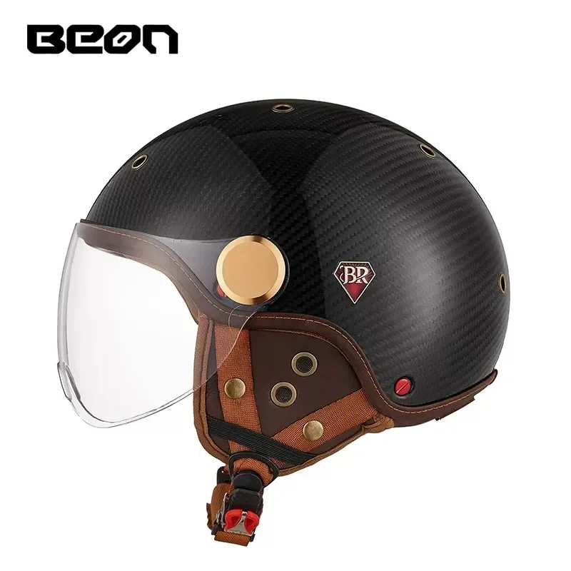BEON BR13 Ретро полушлем с отк – обзор и цена Vintage Open Face Retro Helmet