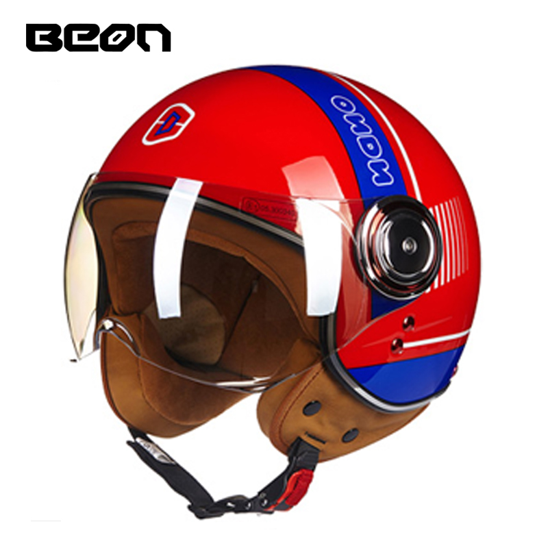 Мотошлем открытого типа BEON 1 – обзор и цена Vintage Open Face Retro Helmet
