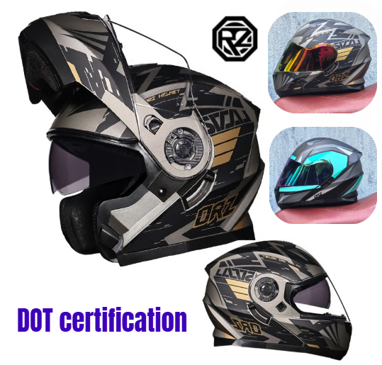 Orz анфас двойной козырек мото – обзор и цена Modular Flip Up Motorcycle Helmet Dot Approved